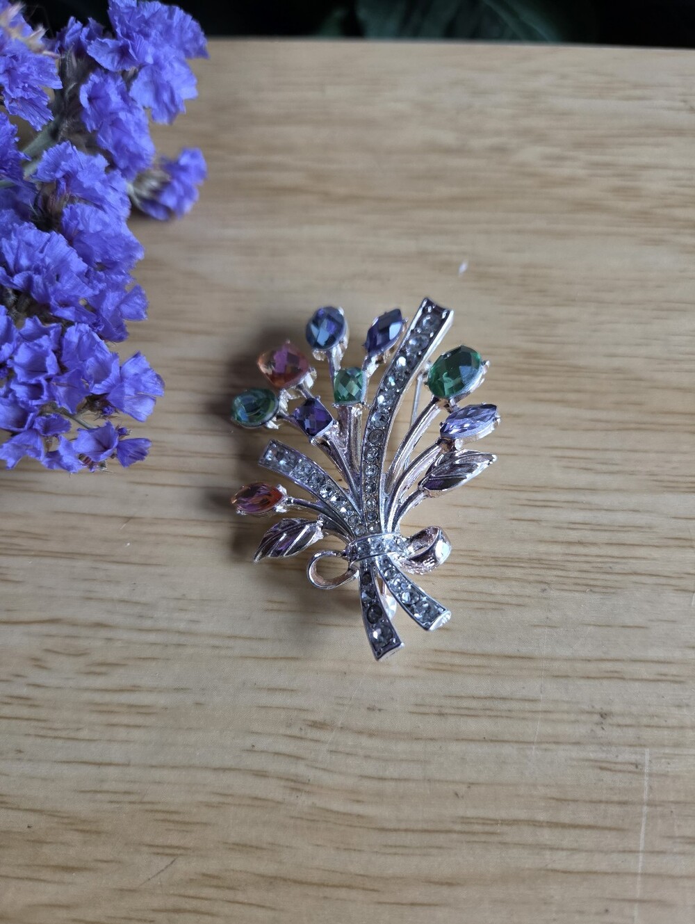 Napier Jeweled Floral Brooch